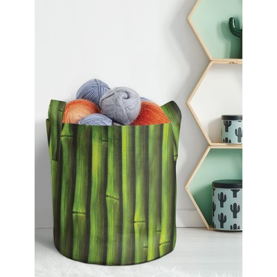 Текстильный мешок «Бамбуковые стебли», для хранения вещей и игрушек, размер 33х37 см, 26.5 л