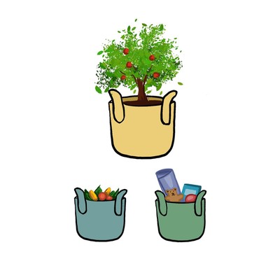 Текстильный мешок «Подсолнухи под небом», для хранения вещей и игрушек, размер 33х37 см, 26.5 л