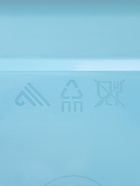 Корзина бельевая «Виолетта», 30 л, 37×25×48 см, с крышкой, голубая 873291