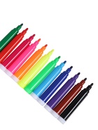 Фломастеры 12 цветов Jambo, толстые, вентилируемый колпачок - Фото 7