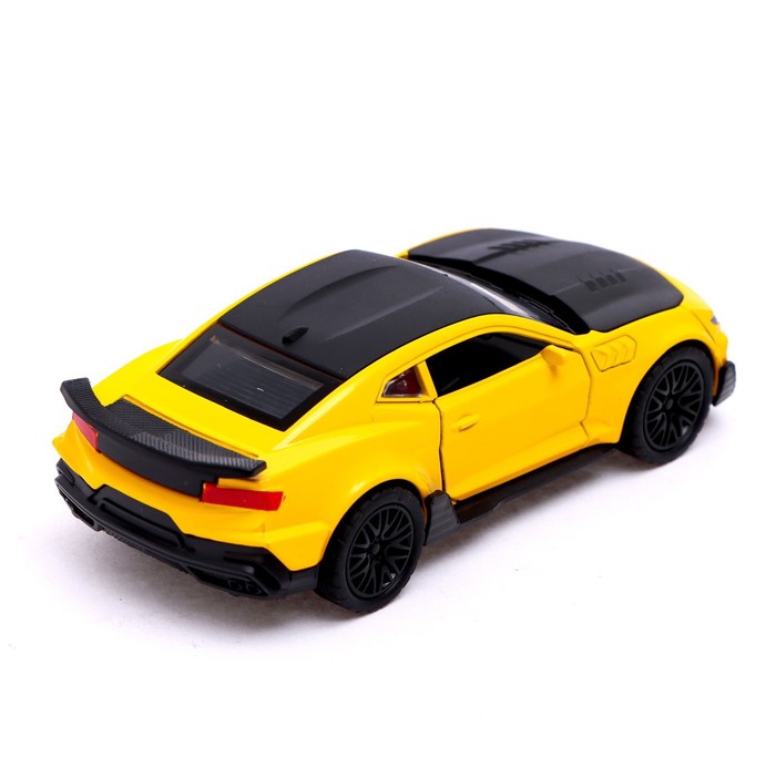 Машина металлическая «Спорт», инерция, открываются двери, багажник, цвет жёлтый - фото 1905949357