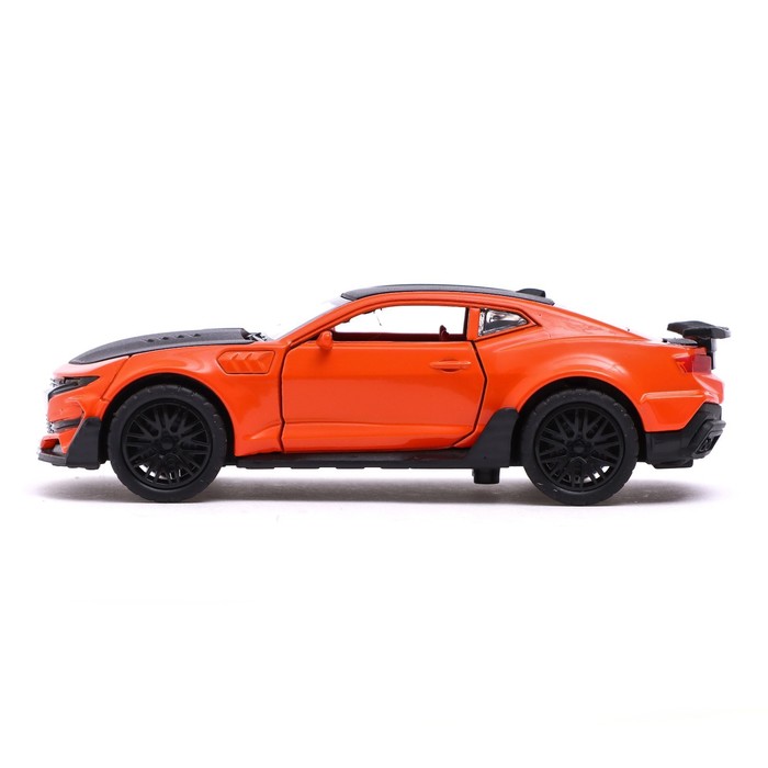 Машина металлическая «Спорт», инерция, открываются двери, багажник, цвет оранжевый - фото 1926373237