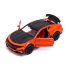 Машина металлическая «Спорт», инерция, открываются двери, багажник, цвет оранжевый - Фото 3