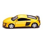Машина металлическая AUDI R8 COUPE, 1:32, инерция, открываются двери, цвет жёлтый - Фото 2