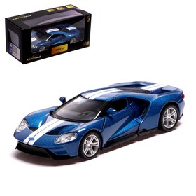 Машина металлическая FORD GT, 1:32, инерция, открываются двери, цвет синий 7335827