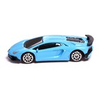 Машина металлическая LAMBORGHINI AVENTADOR LP750-4 SV, 1:64, цвет голубой - Фото 2