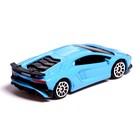 Машина металлическая LAMBORGHINI AVENTADOR LP750-4 SV, 1:64, цвет голубой - Фото 3