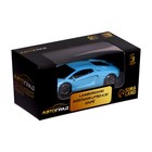 Машина металлическая LAMBORGHINI AVENTADOR LP750-4 SV, 1:64, цвет голубой - Фото 4
