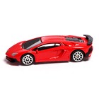 Машина металлическая LAMBORGHINI AVENTADOR LP750-4 SV, 1:64, цвет красный - Фото 2