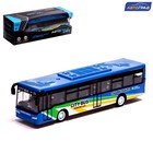 Автобус металлический «Междугородний», инерционный, масштаб 1:43, цвет синий - фото 108580878