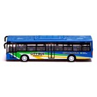 Автобус металлический «Междугородний», инерционный, масштаб 1:43, цвет синий - фото 6563792