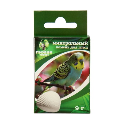 Минеральный камень "Пижон" для птиц, ракушка, 9 г