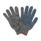 Перчатки рабочие, хб, вязка 7 класс, 5 нитей, размер 9, с ПВХ точками, серые, Greengo - Фото 8