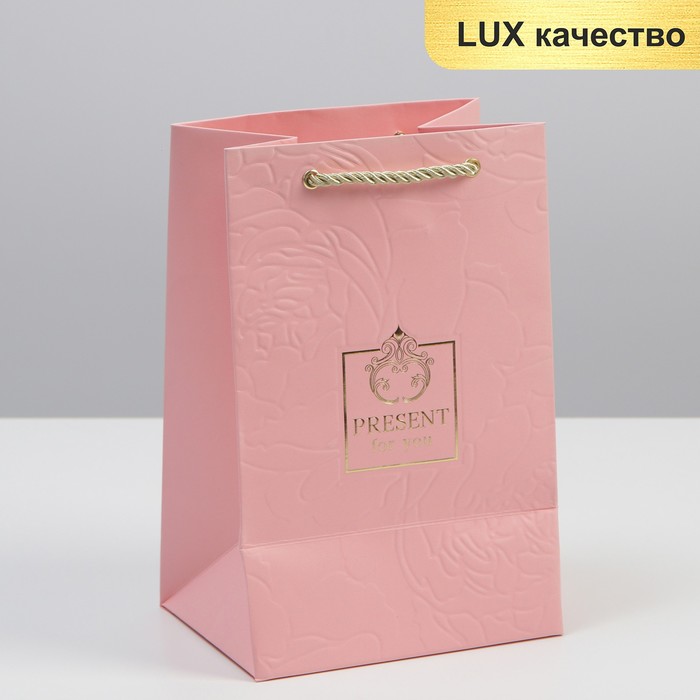 Пакет подарочный ламинированный, упаковка, «Present for you», 15 х 23 х 11,5 см