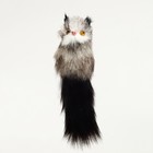 Игрушка для кошек "Кот-дружок", искусственный мех, корпус 7 см, бело-коричневая/чёрная - фото 318813736