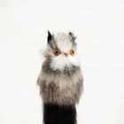 Игрушка для кошек "Кот-дружок", искусственный мех, корпус 7 см, бело-коричневая/чёрная - Фото 2