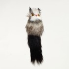 Игрушка для кошек "Кот-дружок", искусственный мех, корпус 7 см, бело-коричневая/чёрная - фото 6564010