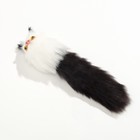 Игрушка для кошек "Кот-дружок", искусственный мех, корпус 7 см, белая/чёрная - Фото 4