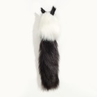 Игрушка для кошек "Кот-дружок", искусственный мех, корпус 7 см, белая/чёрная - фото 6564019