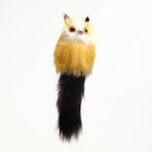 Игрушка для кошек "Кот-дружок", искусственный мех, корпус 7 см, жёлтая/чёрная - фото 318813749
