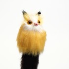 Игрушка для кошек "Кот-дружок", искусственный мех, корпус 7 см, жёлтая/чёрная - фото 6564021