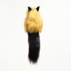 Игрушка для кошек "Кот-дружок", искусственный мех, корпус 7 см, жёлтая/чёрная - фото 6564022