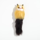 Игрушка для кошек "Кот-дружок", искусственный мех, корпус 7 см, жёлтая/чёрная - фото 6564023
