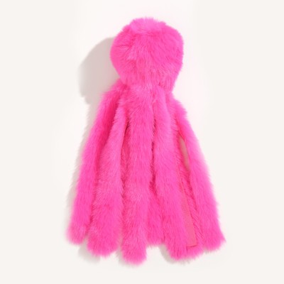 Игрушка для кошек «Осьминожек» из искусственного меха, до 19 см, фуксия