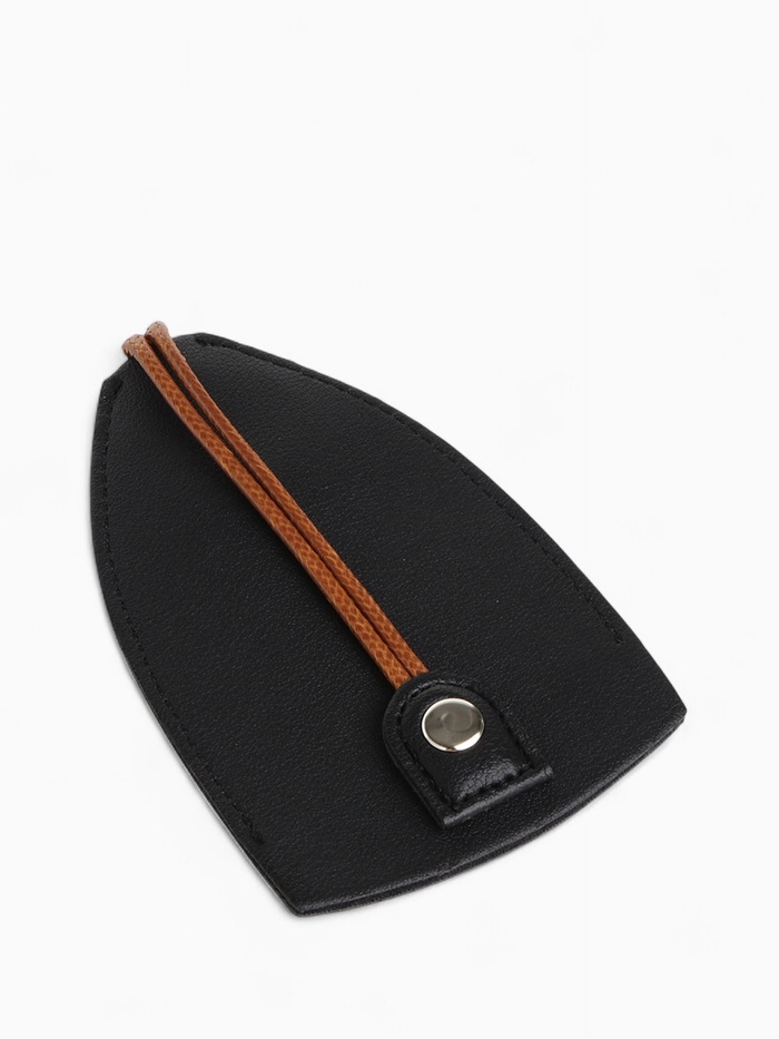 Ключница карманная с кольцом, размер 11.5×7.5×0.3 см, чёрная