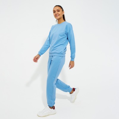 Костюм спортивный женский: свитшот, брюки, MINAKU: Casual Collection, размер 44, голубой