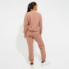 Костюм женский (свитшот, брюки) MINAKU: Casual Collection цвет песочный, размер 42 - Фото 4