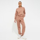 Костюм женский (свитшот, брюки) MINAKU: Casual Collection цвет песочный, размер 52 - Фото 2