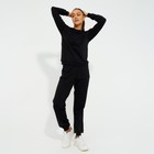 Костюм женский (свитшот, брюки) MINAKU: Casual Collection цвет чёрный, размер 50 - фото 321324764