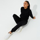 Костюм женский (свитшот, брюки) MINAKU: Casual Collection цвет чёрный, размер 50 7688198