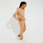 Костюм женский (худи, брюки) MINAKU: Casual Collection цвет бежевый, р-р 50 - фото 809116880 Костюм женский (худи, брюки) MINAKU: Casual Collection цвет бежевый, р-р 50 - фото 809116880