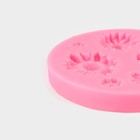 Молд для заливки Доляна «Цветы», силикон, d=7.5 см, розовый - Фото 4