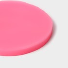 Силиконовый молд Доляна «Бант», d=8,5 см, цвет розовый - Фото 4
