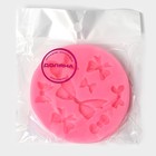 Силиконовый молд Доляна «Бант», d=8,5 см, цвет розовый - Фото 5