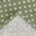 Набор Доляна скатерть 145х200см/салфетки 40х40см 4шт, Горох цв.зеленый, 100%пэ - фото 51184448