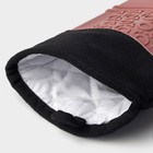 Рукавица для горячего с манжетой Доляна «Профи», силикон, 36×18.5 см, розовая - Фото 3