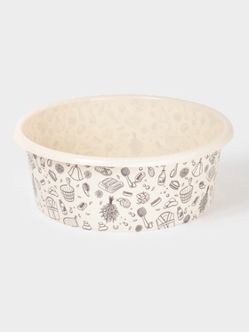 Таз хозяйственный круглый «Русская банька», 20 л, пластик, бежевый