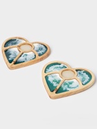 Менажница деревянная авторская с эпоксидной пищевой смолой «Сердце» Adelica, 25×27 см, цельный кедр, рисунок МИКС 7697841