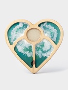 Менажница деревянная авторская с эпоксидной пищевой смолой «Сердце» Adelica, 25×27 см, цельный кедр, рисунок МИКС - Фото 8