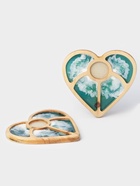 Менажница деревянная авторская с эпоксидной пищевой смолой «Сердце» Adelica, 25×27 см, цельный кедр, рисунок МИКС - Фото 9