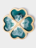 Менажница авторская с эпоксидной пищевой смолой Adelica, 22,5×22,5 см, цельный кедр, рисунок МИКС - Фото 11