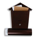 Ящик почтовый с замком, «Домик», медный - фото 9634115