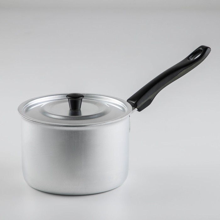 Ковш алюминиевый с крышкой Consul, 1,5 л, d=14 см, пластиковая ручка - Фото 1