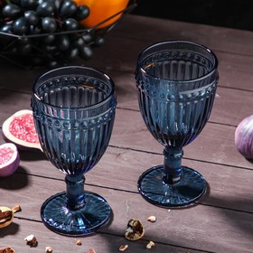 

Набор бокалов стеклянных Magistro «Босфор», 250 мл, 8,5×16,5 см, 2 шт, цвет синий