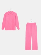 Комплект домашний женский (рубашка, брюки) KAFTAN Basic размер 40-42, розовый 7732881 - фото 14353638