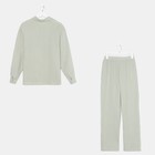 Пижама женская (рубашка, брюки) KAFTAN Basic, размер 44-46, зелёная - Фото 10